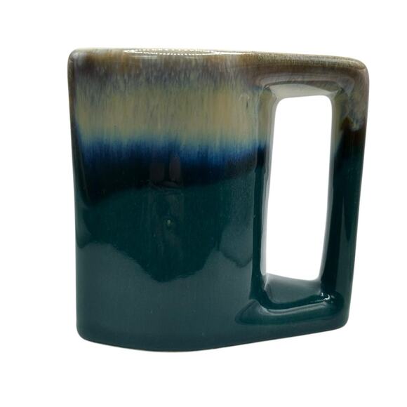 VTG MCM Rodolfo Padilla Drip Glaze Stoneware Mug Signed Art Pottery 10 oz - Picture 1 of 5